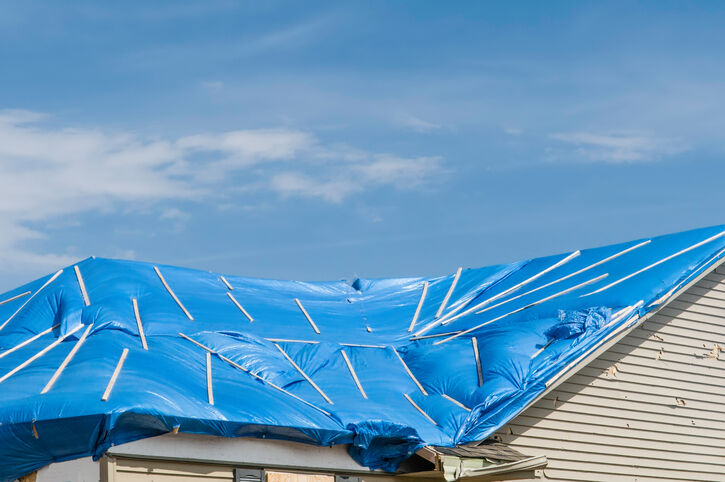 Roof tarp installation by Amazing Roofing LLC
